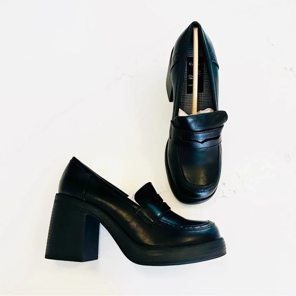 Jellypop Whitney | Y2K
| Heeled Loafers | NEW | Black | 7 - Picture 2 of 6